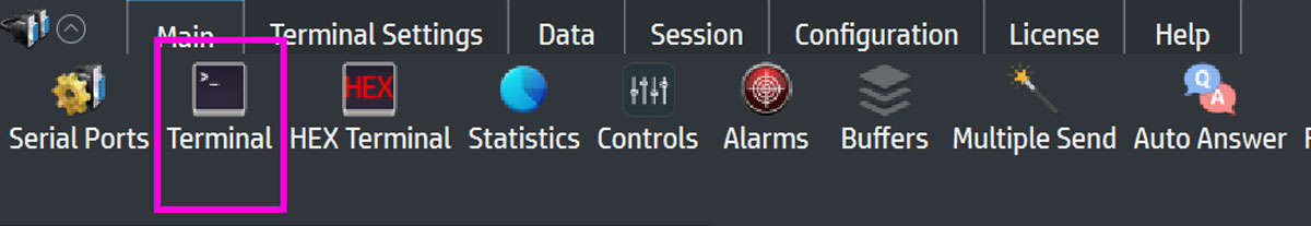 serial port terminal selection