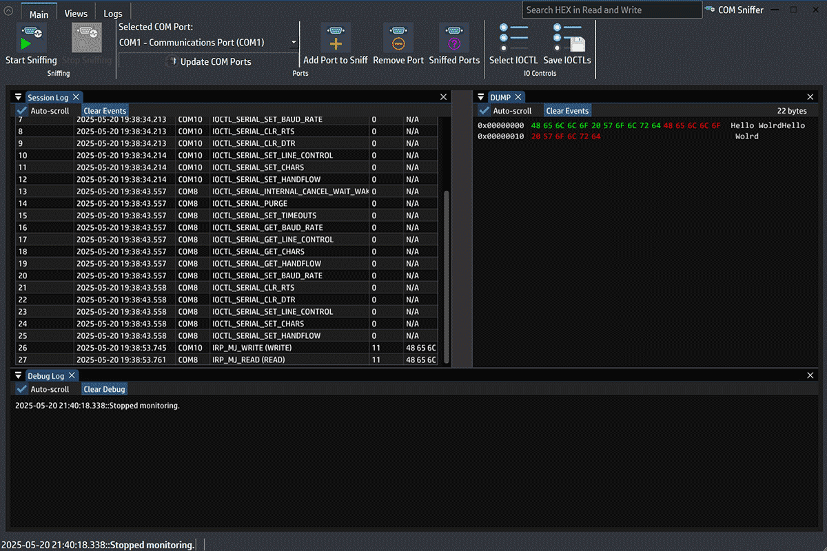 Dump de dados