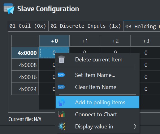 Modbus Master to Slave Polling